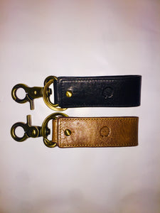 Leather Foldover Keychain